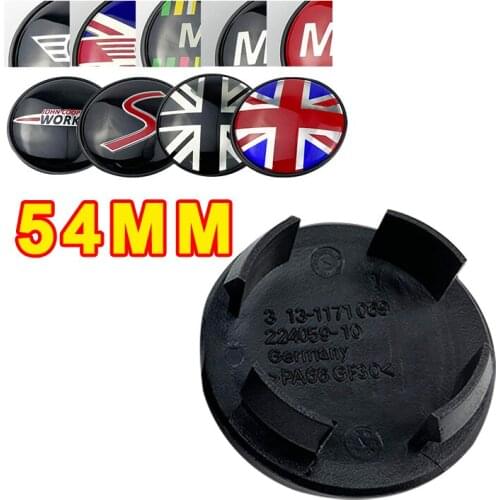 4pcs 54mm Car Emblem Wheel Center Hub Cap Wheel Badge Covers For JCW S One Countryman R50 R55 R56 R57 R58