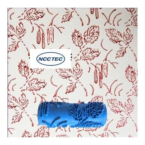 5'' NCCTEC decoration leaves flower paint roller FREE shipping 125mm liquid wallpaper print tools quality embossed roller