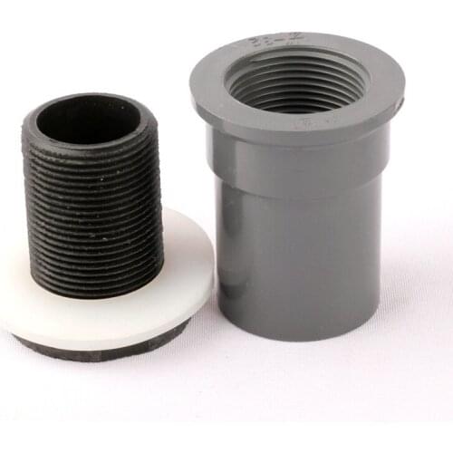 40mm(1.5inch) Broadside Style Aquarium Water Tank Pipe Fittings Tank Drain Joint Widening Bottom Joint