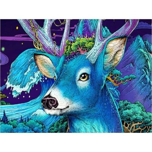 Moose diamond mosaic embroidery animals antler deer painting by numbers rhinestone wall sticker daimond drawing art needlework