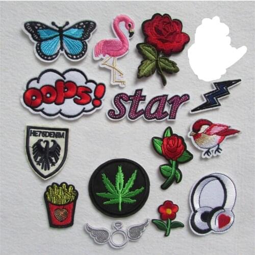 Hot sell brand new mixture hot melt adhesive applique embroidery patches stripes DIY clothing accessory patch C5395-C5417