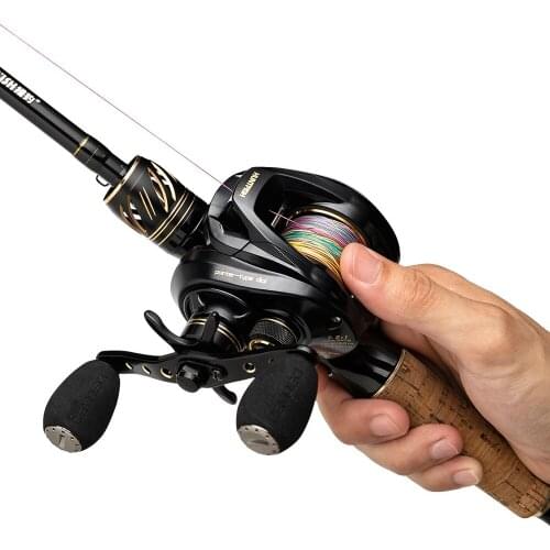 CEMREO Carbon 2.1m-2.4m Baitcasting Telescopic Fishing Rod And Reel Combo