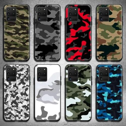 Camouflage Pattern Camo military Army Phone Case For Samsung Galaxy S21 Plus Ultra S20 FE M11 S8 S9 plus S10 5G lite 2020