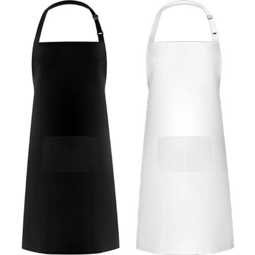 Hot Sale Kitchen Black Apron Adjustable Buckle Large Size Custom Apron Male and Female Advertising General Apron