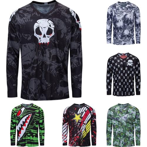 Mens Summer Downhill Jersey MTB Mountain Bike Clothing Off Road Male Enduro Motocross Clothes Long Bicycle DH Cycling T Shirt