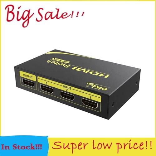 HDMI Switcher 3 In 1 out 4k 60Hz 3D HDMI 2.0 Switch 3x1 ,Compatibility With Windows Series/Mac/Linux And Other System