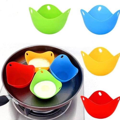 Kitchen Cooking Tools Silicone Egg Poacher Egg Mold Bowl Rings Pancake Maker LX6606