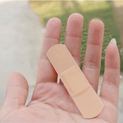 100pcs/lot Breathable Waterproof First Aid Bandage Band Aid Hemostasis Adhesive Wound Dressings Plasters