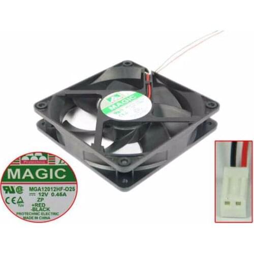 Magic MGA12012HS-O25 DC 12V 0.45A 120x120x25mm 2-wire Server Cooling Fan