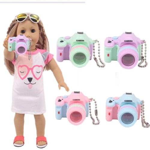 43cm Mini 4 Color Mini Camera Model for 18 Inch American Dolls Doll Accessories Newborn Baby Nenuco Newborn Baby Products Our Ge