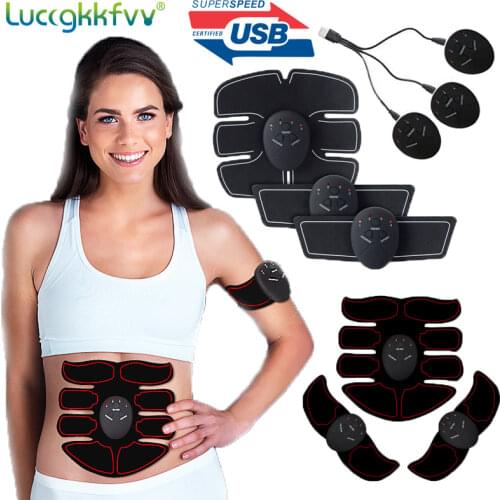 USB Rechargeable EMS Muscle Stimulator Wireless Buttocks Hip Trainer Abdominal ABS Stimulator Fitness Body Slimming Massager