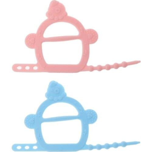 Nontoxic Silicone Teether Baby Kids Child Finger Guard Stop Thumb Sucking Wrist Band