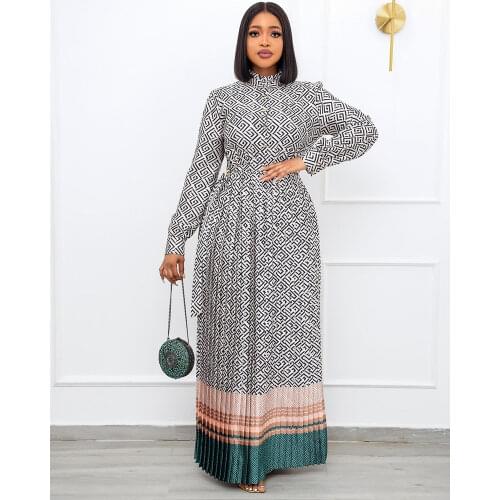 VAZN 2020 Autumn Latest Style Fancy Young Sexy Soft Elastic Style Turtleneck Full Sleeve Women Thin Maxi Dress