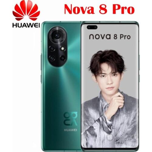 Original Official New Huawei Nova 8 Pro 5G Cell Phone Kirin985 6.72inch 120Hz Reflash Rate 4000Mah 65W Fast Charge 64MP Camera