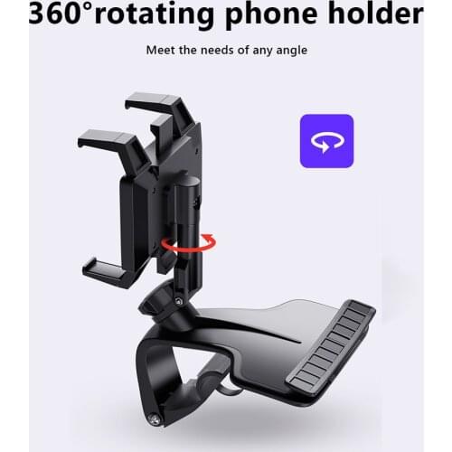 Zj072 360-Degree Rotatable Multifunctional Mobile Phone Car Phone Stand Bracket Automatic Gps Stand Double Spring Bracket