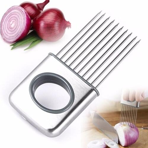 High Quality Multifunction Onion Cutter Chopper Slicer Vegetable Cutting Loose Meat Tomato Aid Guide Holder Slicing Gadget