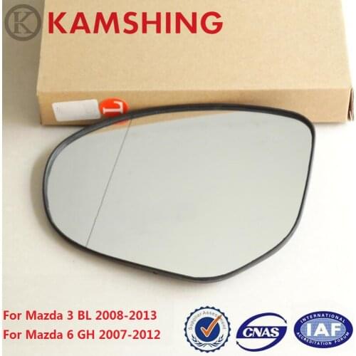 CAPQX For Mazda 3 BL 2008-2013 Mazda 6 GH 2007-2012 Car Outside Rearview Rear View Mirror Glass Side Wing Mirror Reversing Lens