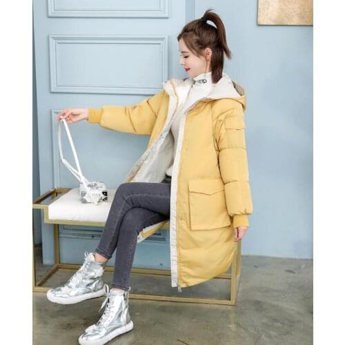 Women winter long parkas 2021 Casual thicken warm hooded parkas coat colorful female outwear winter coat plus size S-3XL