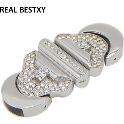 20pcs/lot hole size: 13.7*5mm stainless steel Magnetic Clasps Necklace Hook Fings bails DIY Bracelet Jewelry making wide clasps