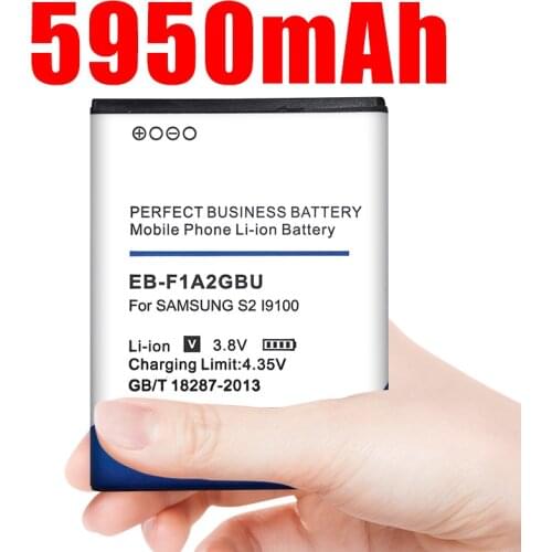 5950mAh EB-F1A2GBU Replacement Battery for Samsung Galaxy S2 i9100 9103 i9108 i9050 i9105 i9103 i9188 i9100g I777 B9062 i9100g i