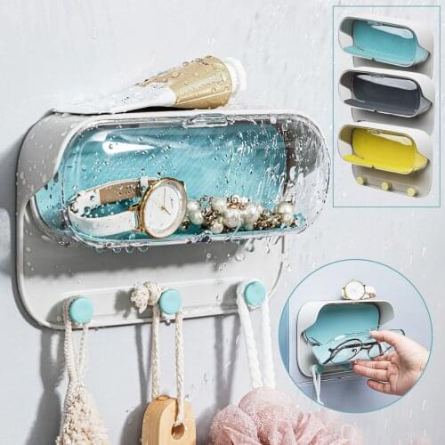 Punch Free Bathroom Storage Box Glasses Storage Holder Protective Storage Holder Jewelry Case Nail Free Bathroom Storage Box
