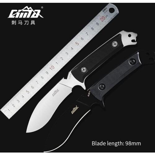 CIMA Black Knife Full-Tang outdoor survival fixed blade hunting knife bao1