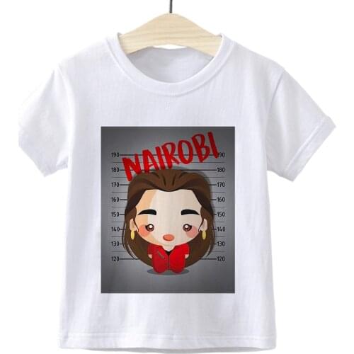 La casa de papel Raquel Murillo Boys Girls Short Sleeves T-Shirts Childrens Tshirt Harajuku T Shirt Baby Girl Tops Kids Tees