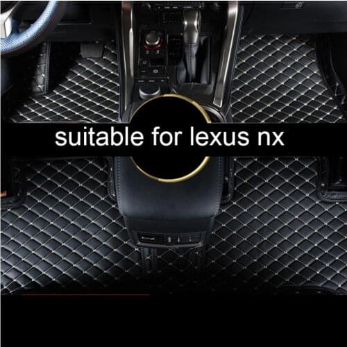 For leather car floor mats for lexus nx200t nx300h nx300 nx200 2015 2016 2017 2018 2019 2020 accessories carpet styling