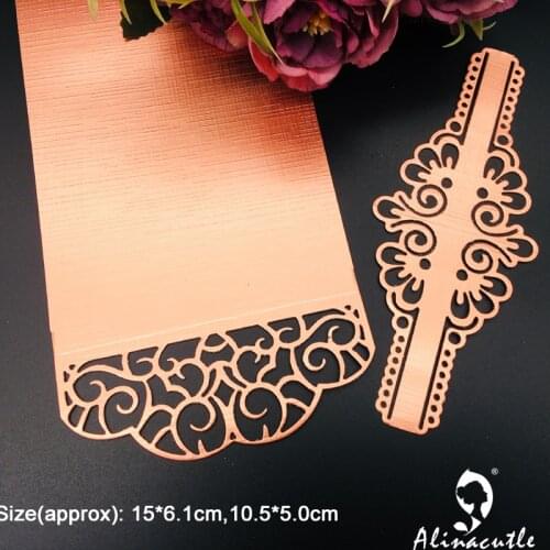 Metal Cutting Dies 2pc Vintage Border Scrapbooking Paper craft album Handmade Card Punch Die Cut Art Cutter Alinacutle