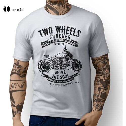 Fashion 100% Cotton Slim Fit Top Solid Color Motorbike Xdiavel Inspired Motorcycle Fan Artvintage T Shirts