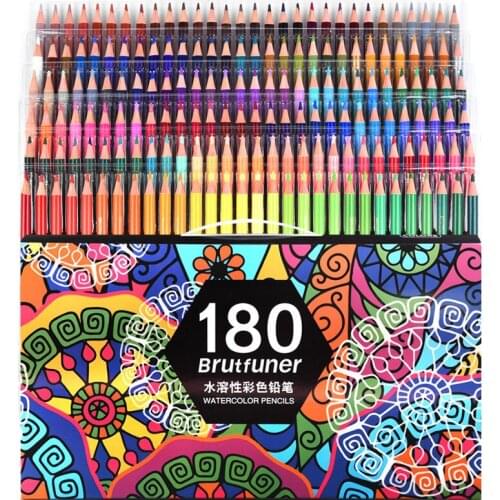 Brutfuner 180 Colors Professional water Color Pencils Set Lapis De Cor Artist Painting Sketching Color Pencil School Art Supplie
