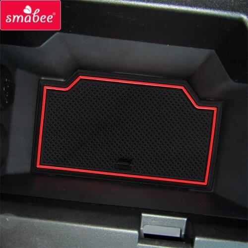 Smabee Anti-Slip Gate Slot Mat For Peugeot 508 508sw 508RXH 2011~2018 Cup Holders Interior Accessories Rubber Non-slip mats
