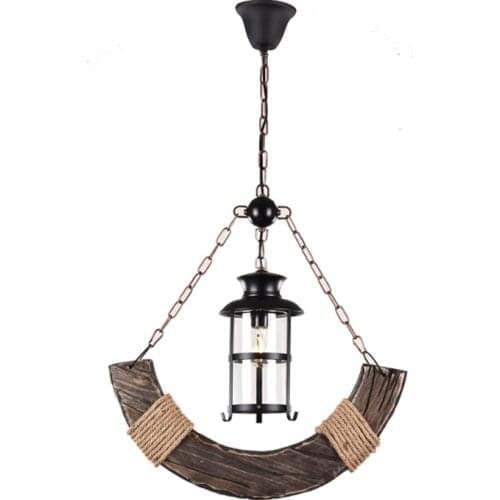 Countryside Nostalgic Home Decoration Chandelier Retro Dining Room Chain Hanging Lamp Antique Tea House Cafe Bar Pendant Light