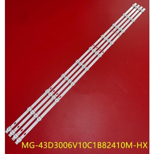 New LED backlight strip 4PCS 10LAMP 6V 826MM FOR 43N6 MG-43D3006V10C1B82410M-HX