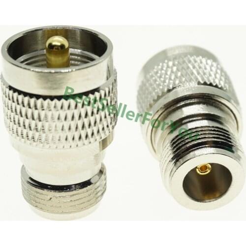 New UHF Male PL259 PL-259 Plug To N Female M/F Straight Coax RF Adapter