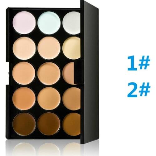 Wholesale excellent pores brighten makeup beauty Camouflage face Makeup 15 colors Concealer Palette 50sets/lot free EMS shipping