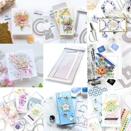 Panalisacraft 9 styles Flower Frame background Cutting Dies background diecut scrapbooking Album Paper Card Craft Embossing