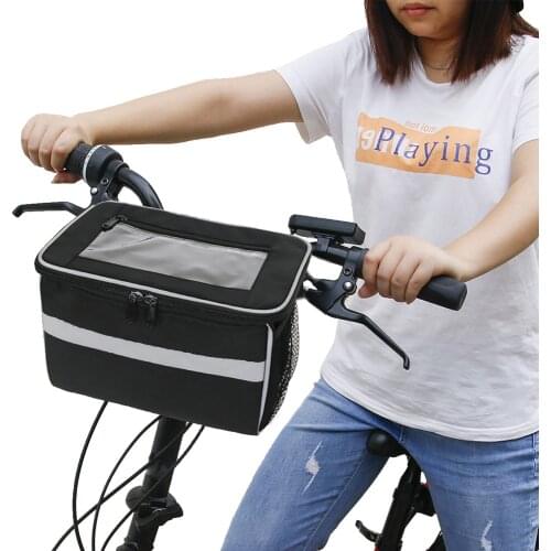 Bicycle Front Bag Mobile Phone Touch Screen Bag Reflective Mountain Bike Accessories Picnic Insulation Bag