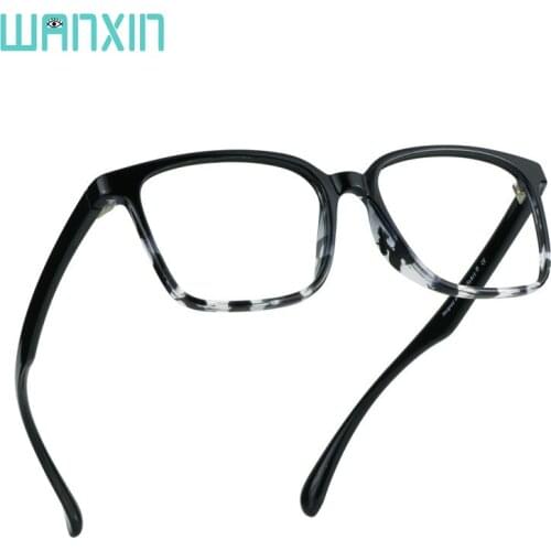 WANXIN Plastic Designer Blue Light Blocking Glasses,Rectangle Computer Reading Glasses,Stylish for Women/Men