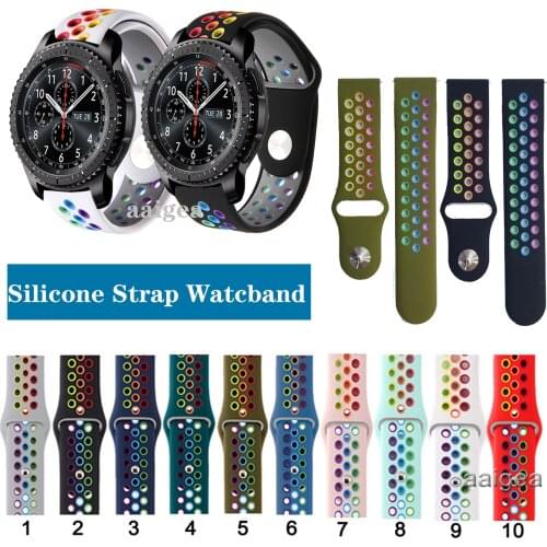 Silicone Sport Strap Band for Samsung Gear S3 Frontier S3 Classic/Watch3 45mm Replacement band strap 20mm 22mm