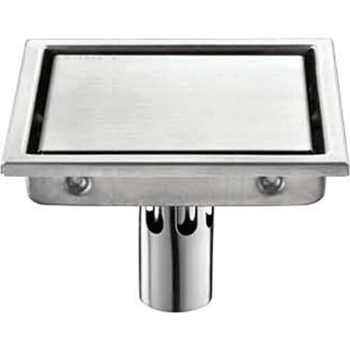 AZOS SUS304 stainless steel Deep water sealing floor drain Mop pond bathroom Deodorant/Fast drainage 150*150mm Rectangular