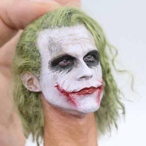 Adam 2.0 1/6 The Joker Plant Hair Head Sculpture Repainted version Joker Head for 12" Male Body