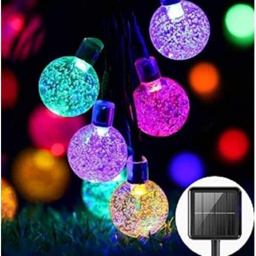 Outdoor Solar LED Bubble Ball Light String Light Christmas Wedding Garden Landscape Decoration Light Outdoor Garden Decoration