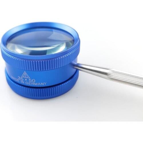 1 set 35x Magnifying Glass Lens High Magnifier Non-Slip Handle for Coins Jewelry 35x50