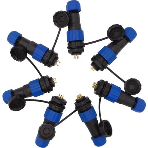 Waterproof connector SP1610 IP68 cable connector plug & socket Male and Female SP16 2Pin 3Pin 4Pin 5Pin 6Pin 7Pin 9Pin