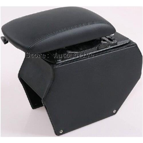 High quality fiber leather arm storage box for 2014 2015 2016 2017 for peugeot 2008 , car styling