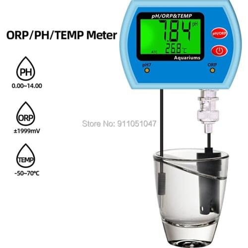 PH ORP Meter 3 in 1 PH ORP TEMP Water Quality Tester Multi-Parameter Drink Water Quality Analyser Online ORP Monitor Acidometer