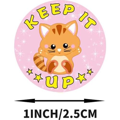 50-500pcs Round Cartoon Stickers 8 styles Reward Sticker School Teacher Student Christmas Gift Scrapbooking Stationery Stickers