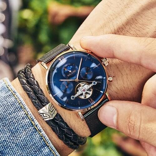 AILANG Top Mens Watches Top Brand Luxury Automatic Mechanical Watch Men Full Steel Business Waterproof Fashion Sport Watches