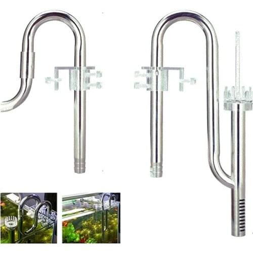 ZRDR Aquarium Filter Stainless Steel External Filter Inflow outflow Inlet Outlet Skimmer Water Remove Oil Film Lily Tube